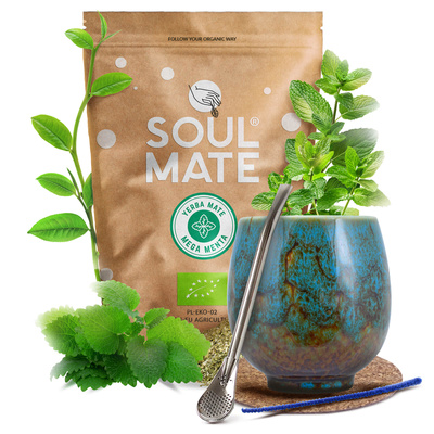 Set de Maté Soul Mate 500g 0,5kg Calebasse + Bombilla