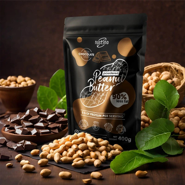 Lot de beurre de cacahuète en poudre Nustino : Classic + Chocolate 2x400g