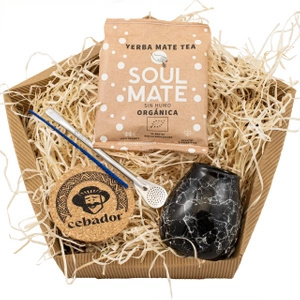 Ensemble de cadeaux Yerba Maté : Soul Mate Energia 50g + Calebasse + Bombilla