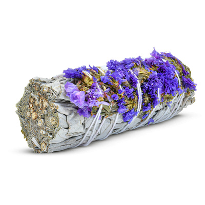 Sauge blanche avec de la sinuata pourpre - Encens en rouleau 20-30 g