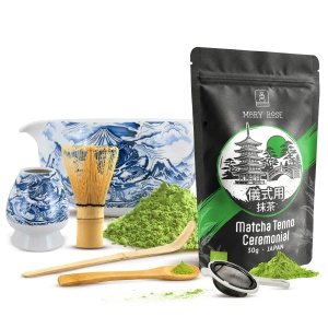 Coffret cérémonial pour préparer le thé matcha : matcha BIO japonais 30g + accessoires