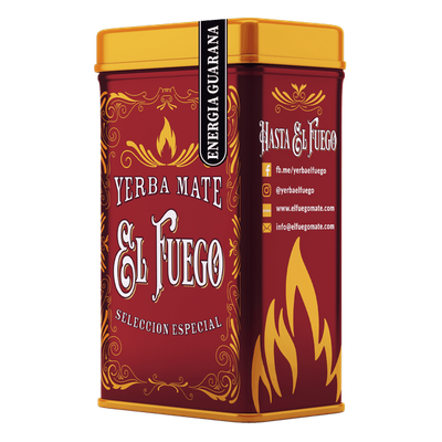 Yerbera – Boîte en métal + El Fuego Energia Guarana 0,5 kg