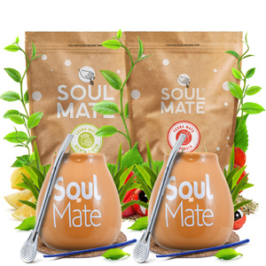 Set de Maté por Deux : Soul Mate 2x500g + 2x Calebasse + 2x Bombilla