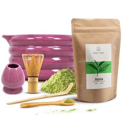 Set d'infusion de thé Matcha: matcha 100g + accessoires