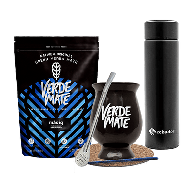 Set Yerba Verde Mate MAS IQ 500g un thermos une calebasse
