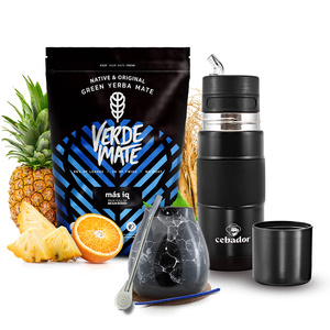 Set de Maté Verde Mate Mas IQ 500g 0,5kg Yerbomos + Calebasse + Bombilla