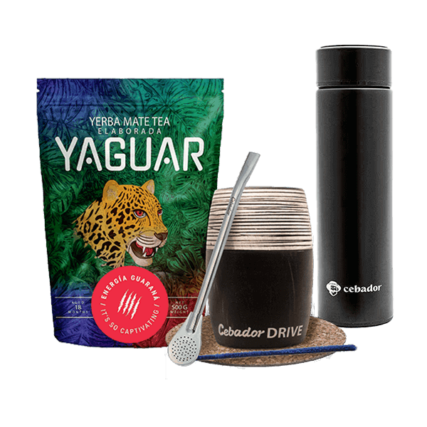 Set Yerba Yaguar Energia une calebasse Drive un thermos 0,5kg