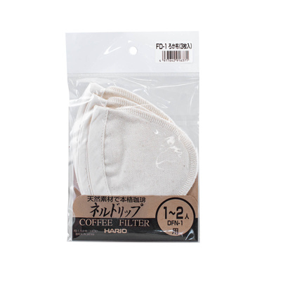 Filtres à café en tissu – Hario Woodneck Drip Pot 1 Cup (3 pièces)