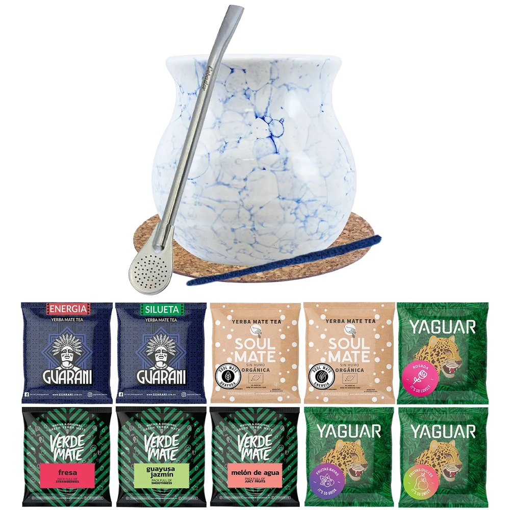 Veegreen - Coffret Yerba Mate bio avec Calebasse & bombilla