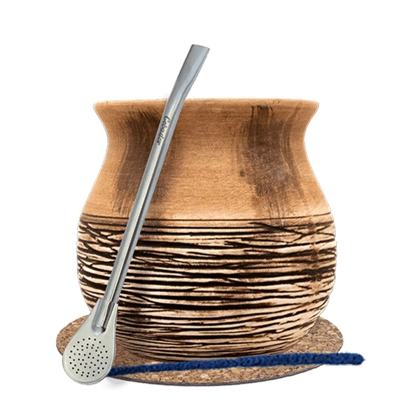 Set une calebasse  + Bombilla 19cm