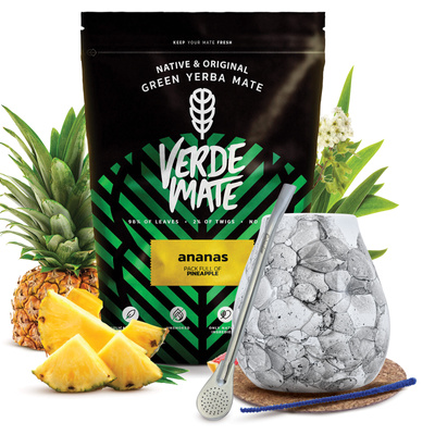 Set de Maté Verde Mate 500g 0,5kg Calebasse + Bombilla