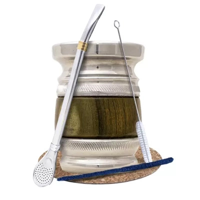 Yerba Mate Set d'accessoires : Palo Santo + Bombilla Anillo