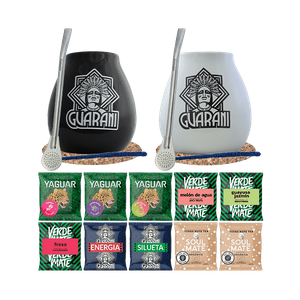 Set Yerba Maté 500g calebasse x2 et bombilla 10x50g