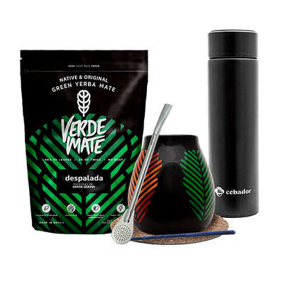 Set Yerba Verde Mate Green 500g un thermos une calebasse