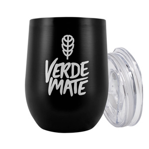 TermoLid – tasse isotherme pour yerba maté avec couvercle – Verde Mate (noir) – 350 ml