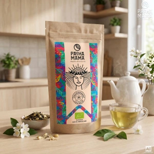 Set de Guayusa Pachamama Jazmín 100g + Calebasse + Bombilla