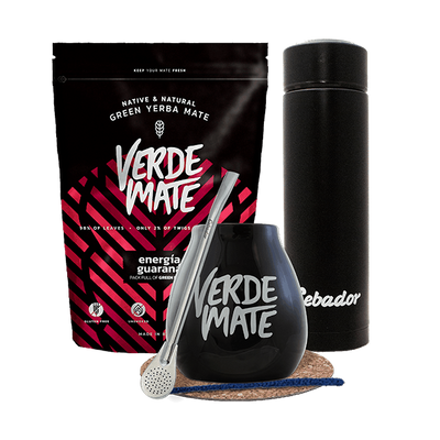 Yerba Maté Yaguar Energia + Yerbomos + Calebasse et accessoires
