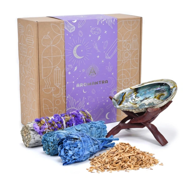 Coffret cadeau ésotérique : encens naturels + accessoires