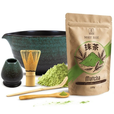 Set d'infusion de thé Matcha: matcha 100g + accessoires