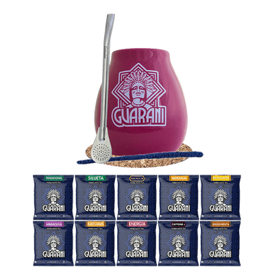 Set de Maté : Calebasse + Bombilla + Échantillons 10x50g