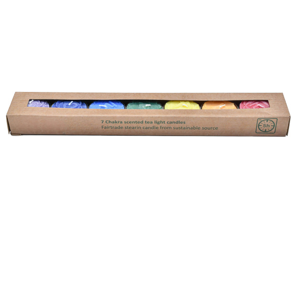 Bougies parfumées - 7 Chakras (avec gravure)