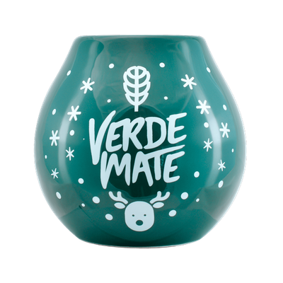 Calebasse en céramique avec logo de Verde Mate – Winter Time 350 ml