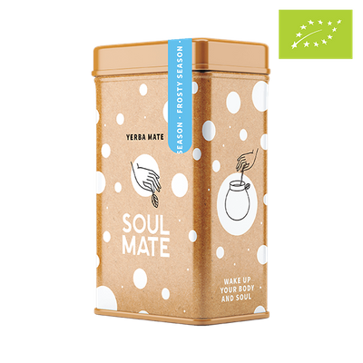 Yerbera – Boîte en métal + Soul Mate Orgánica Frosty Season 0,5 kg