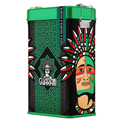 Yerbera – Boîte en métal + Guarani Silueta 0,5 kg