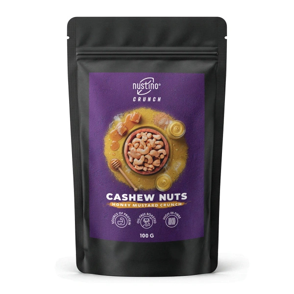 Nustino Crunch – Noix de cajou grillées – Honey Mustard Crunch 100 g
