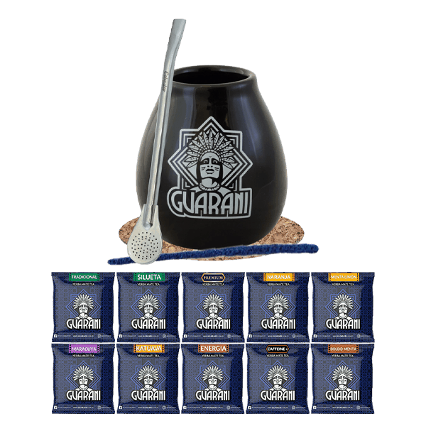 Set de Maté : Calebasse + Bombilla + Échantillons 10x50g