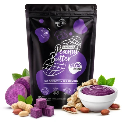 Nustino – Beurre de cacahuète en poudre – Ube (sans sucre ajouté) 400 g